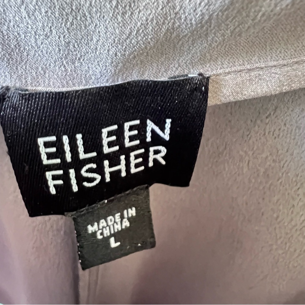 Eileen Fisher Light Gray Wide Leg Pants - Picture 5 of 5